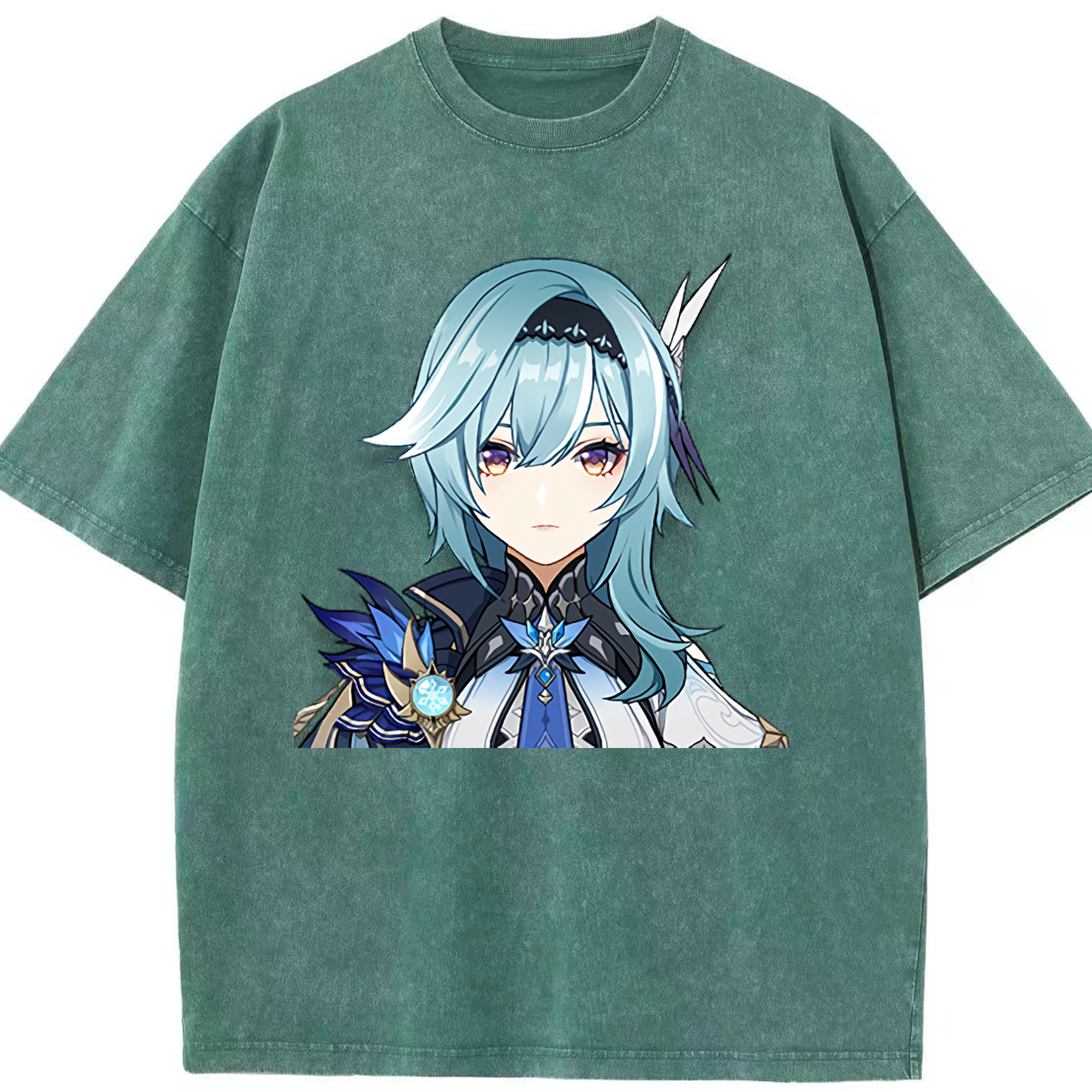 げんし神 优菈 ゆうら genshin Yūra 綿100% ヴィンテージ風 半袖Tシャツ（フロントプリント）
